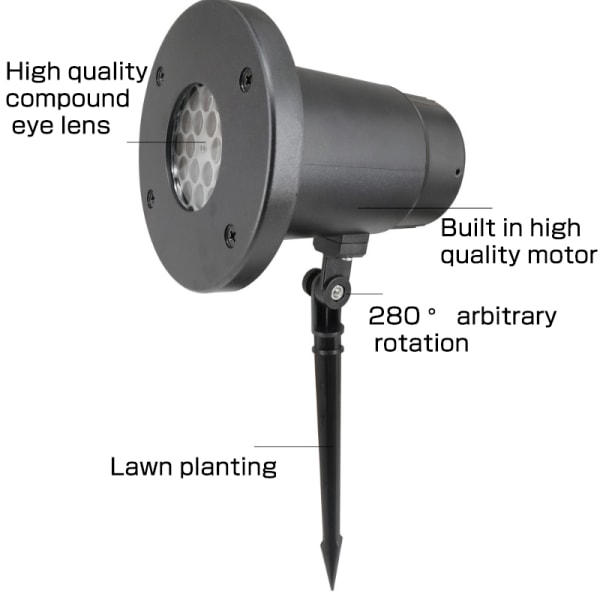 Julbelysning Projektor Utomhus LED Spotlights Dekor 14*29cm