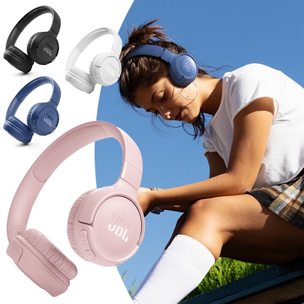Trådlösa Bluetooth On-Ear-hörlurar Sportlöpningsheadset Pink