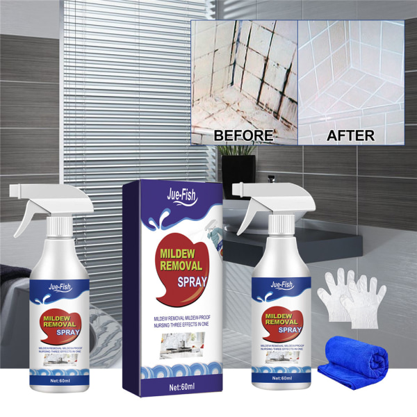 60ml Mögelborttagning Spray Cleaner Remover För Kakel Vägg Tvättställ Toalettsits