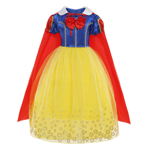 Barnflickor Snövit Princess Dress Princess Cosplay Kostym Fancy Dress Party 120cm
