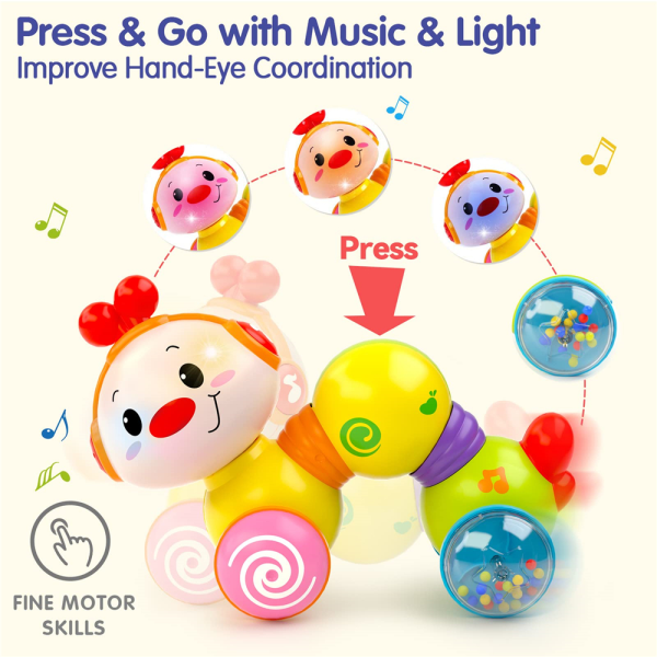 Barnleksaker 6 till 12 månader Press & Go Musical Light Toy Present