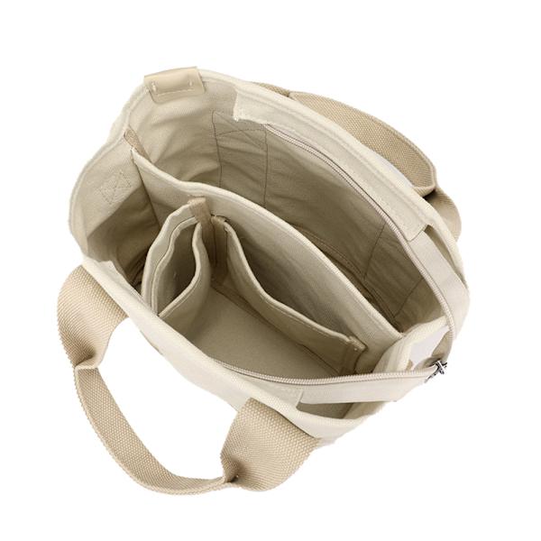 Beige canvas tote bag deals