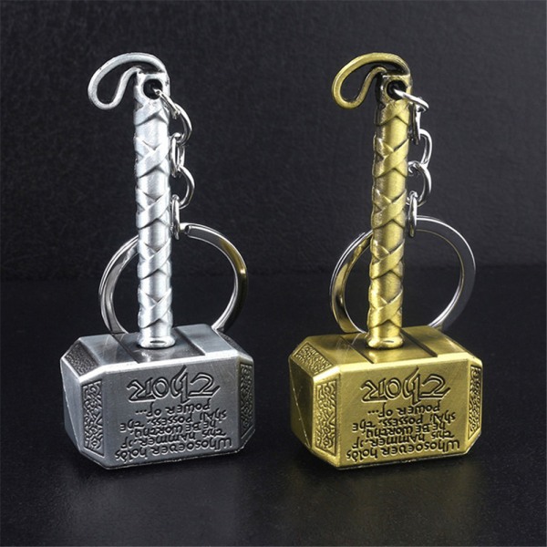 Mjolnir Nyckelring Avengers Thor Hammer Nyckelring Hammer Key Ring D