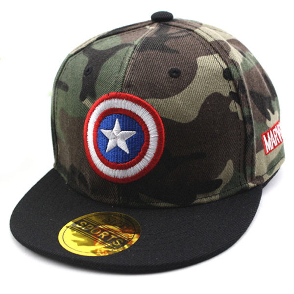 Superhjälte cap för barn Cartoon Camouflage Hat Captain America