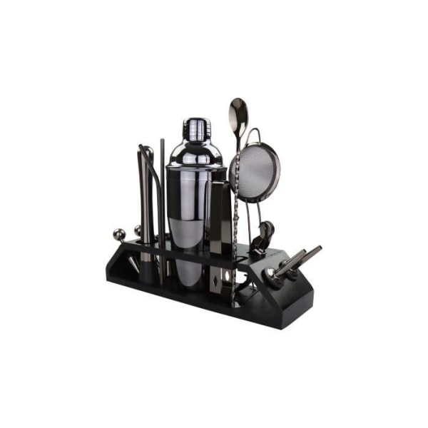 Piatio Cocktail Set - Cocktail Shaker - 17 delar - Med mätglas &amp; Muddler - 750 ML - Rostfritt stål - Menykort