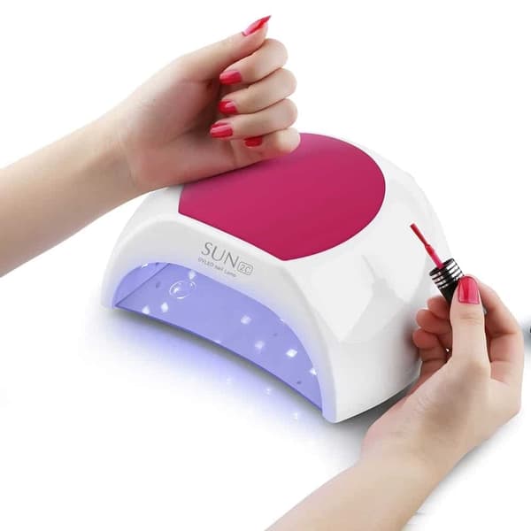 Neglelampe m/UV-LED, timer og støttepute
