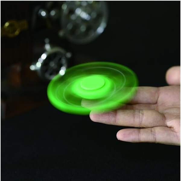 Fidget Spinner med LED Lys Svart