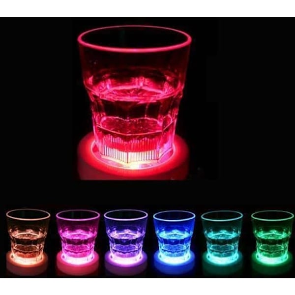 LED-ljus med 16 olika färger (vattentät) inkl. fjärrkontroll Pink 4 räkning 2 fjärr
