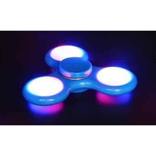 Fidget Spinner med LED Lys Svart