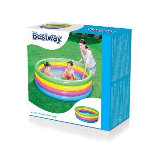 Regenbogen-Planschbecken mit 4 Ringen von Bestway