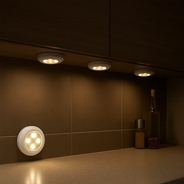 LED spot lys med fjernkontroll – 3 stk.