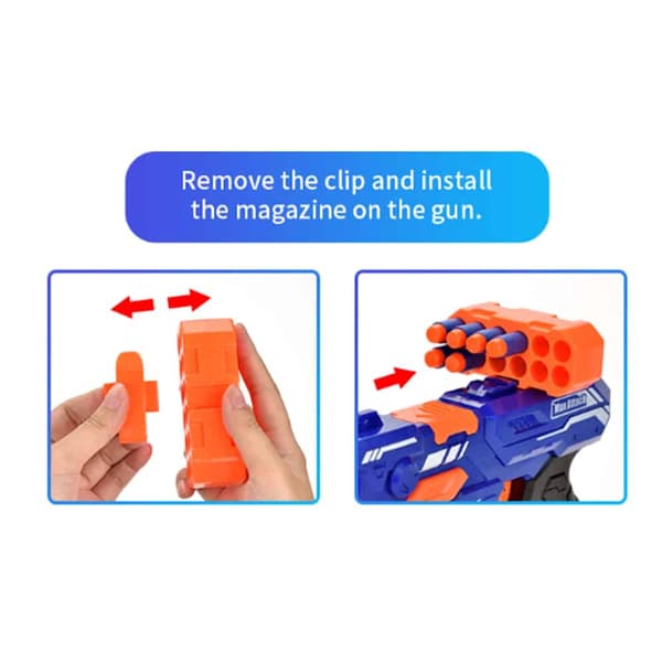 Soft Bullet "Super Shoot" - 4 olika, supercoola pistoler - 9002A-3