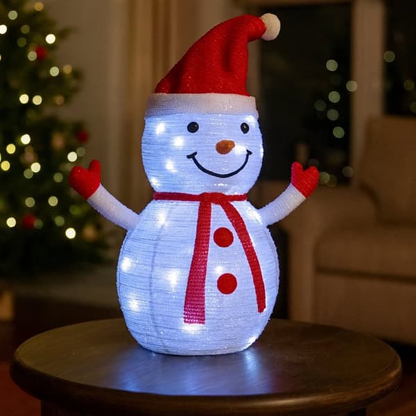 Snømann 70 cm - Sammenleggbar med timer -