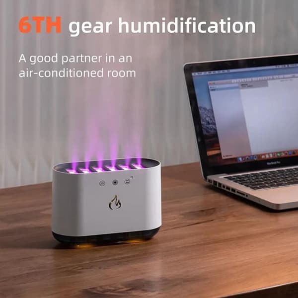 Dynamisk Luftfugter med 7 Farverige Lys & Smart Styring