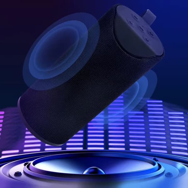 Bluetooth Højtaler 5W med Subwoofer og Stofdesign Grey