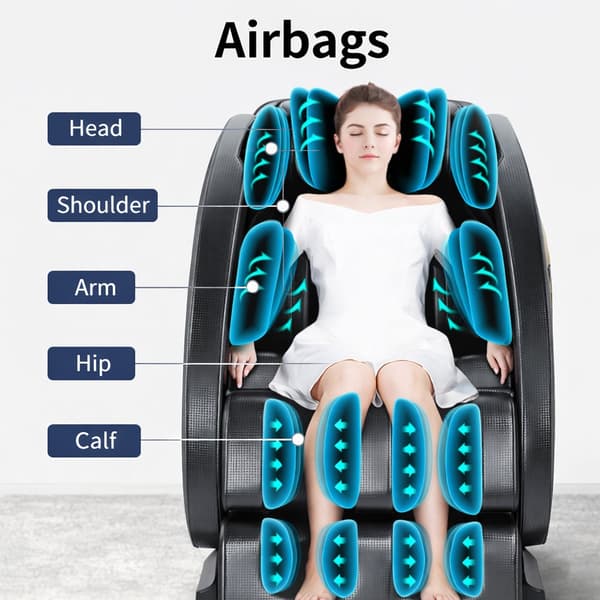 Massagestol A5 – Värmeterapi, AI-styrning, Zero Gravity och Pekskärm