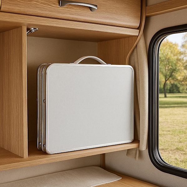 Fällbart lättvikts campingbord i aluminium