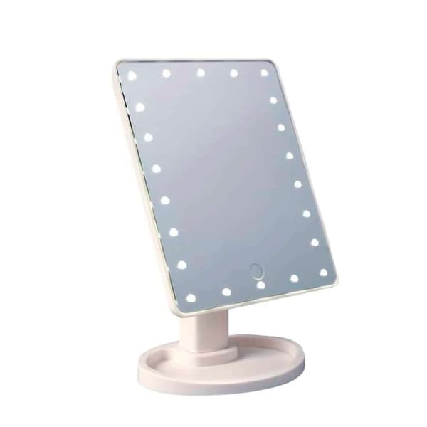 Make-Up Spejl m/LED lys og Touch Screen (flere farver) White