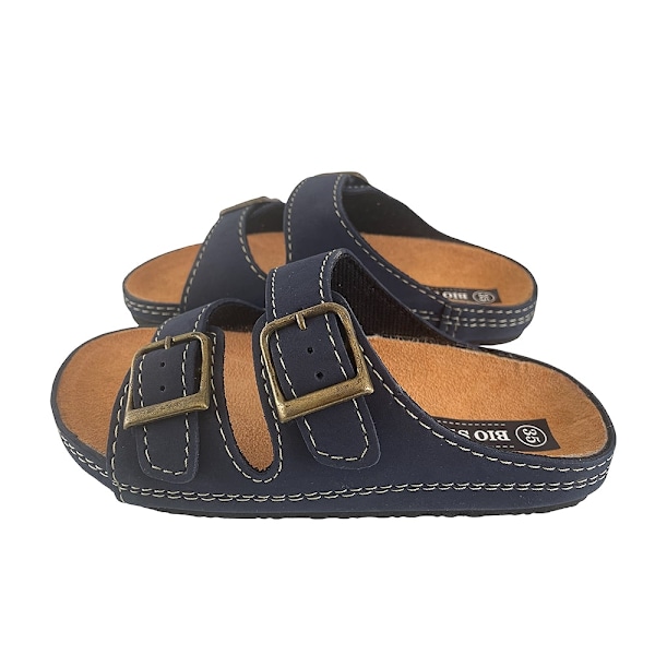 Sandaler för barn med remmar, modell Bio Style - brun eller marinblå Svart