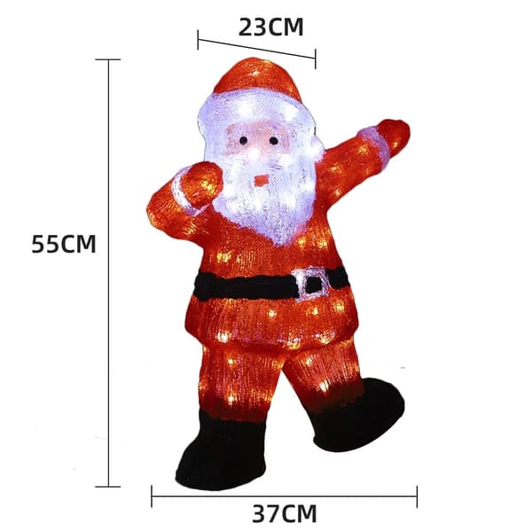 Julemand højde 55 cm med LED-Lys