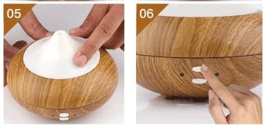 Aroma Diffuser (Aroma ultralydterapi) – Hvit Mörk/Vit