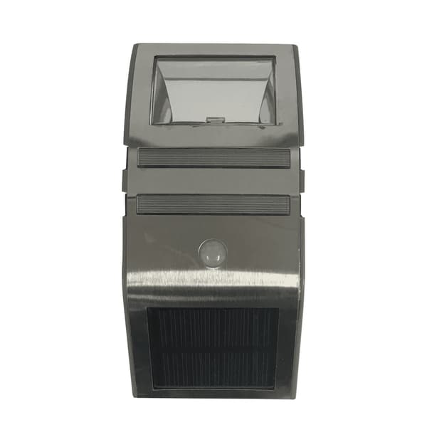 LED-solcelle væglampe m/sensor (sort eller sølv) Silver