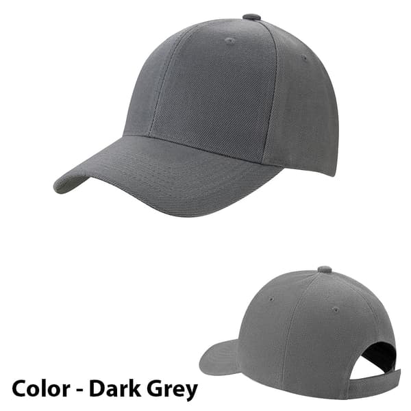 Baseballcap ensfarget - i mange farger! Mörkgrå one size