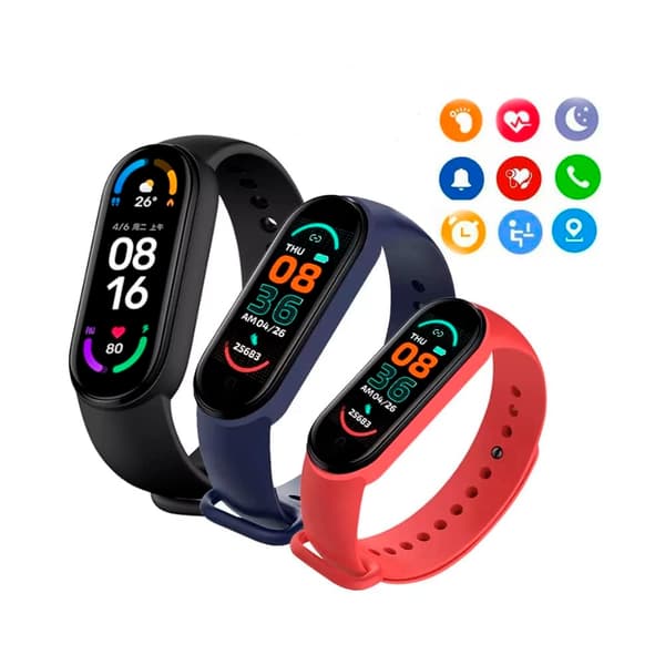 Smartwatch m/Puls- & blodtrykksmåler Red