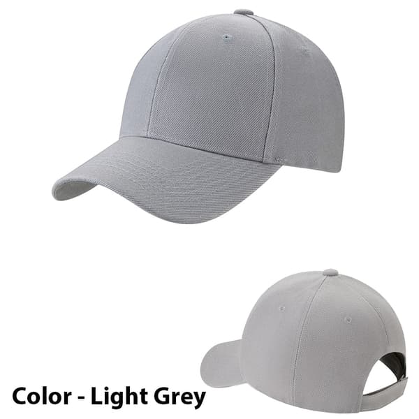 Baseballcap ensfarget - i mange farger! Grå one size