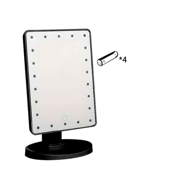Make-Up Spejl m/LED lys og Touch Screen (flere farver) White