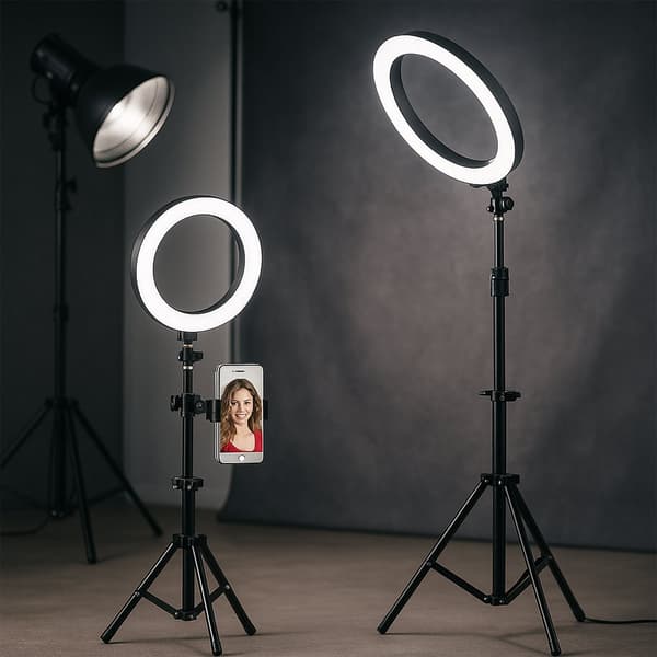 Ring light - 3 lysindstillinger - QX-260 Black 120 cm.
