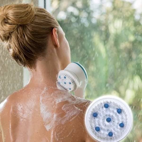 Spin Spa skrubbe og massagebørste (med 5 børster)