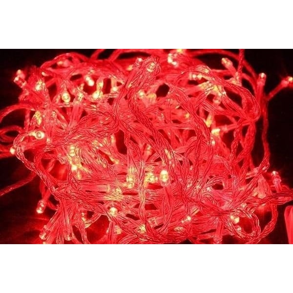 Solcellsdriven LED-ljuskedja m/100 LED (flera färger) 9 meter Gul