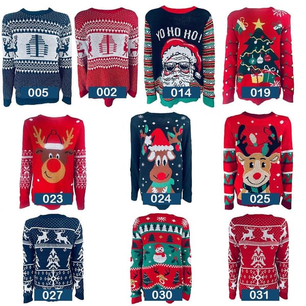 Jule Sweater - Mange Sjove Modeller og Farver Red S-014 - Large