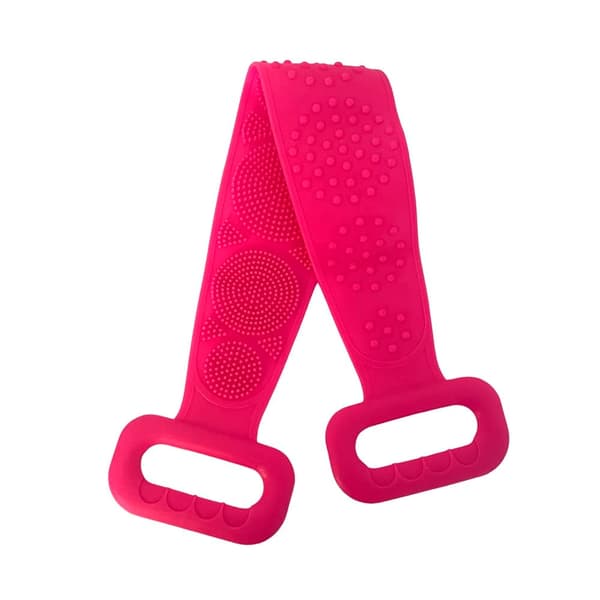 Rygskrubber / Badebørste - Dobbeltsidet i silikone Pink