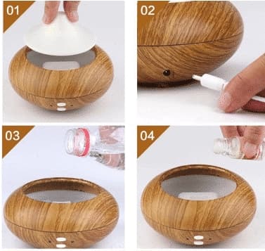 Aroma Diffuser - Hvid 125 ml. Mörk/Vit