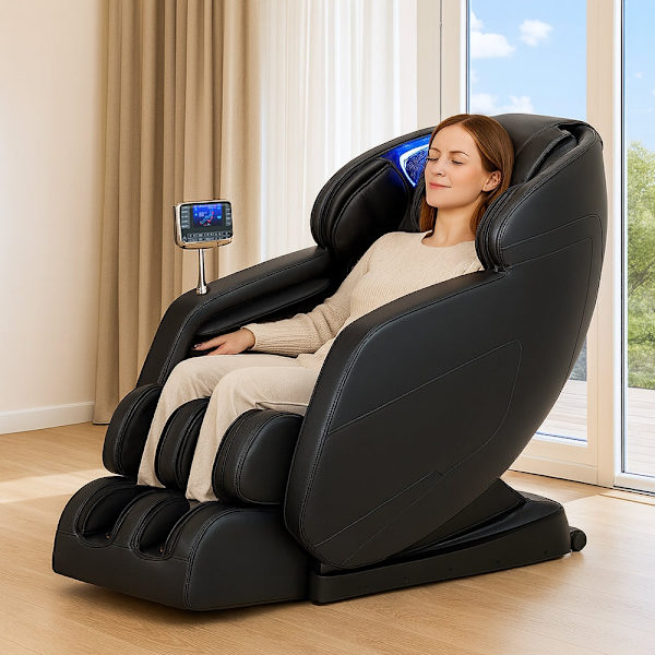 Massagestol 8D - Zero Gravity og Varmeterapi - Model S9C Black