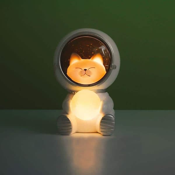 LED Astronaut natlys med dyr Warm white