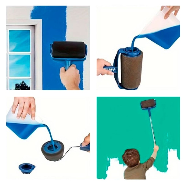 Påfyllningsbara, anti-droppfärgrollers