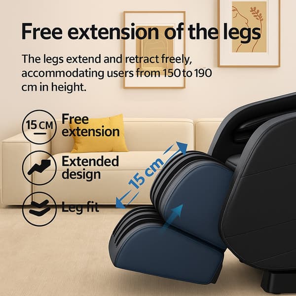 Massagestol 8D - S-teknologi, Zero Gravity och Värmebehandling - Model S9