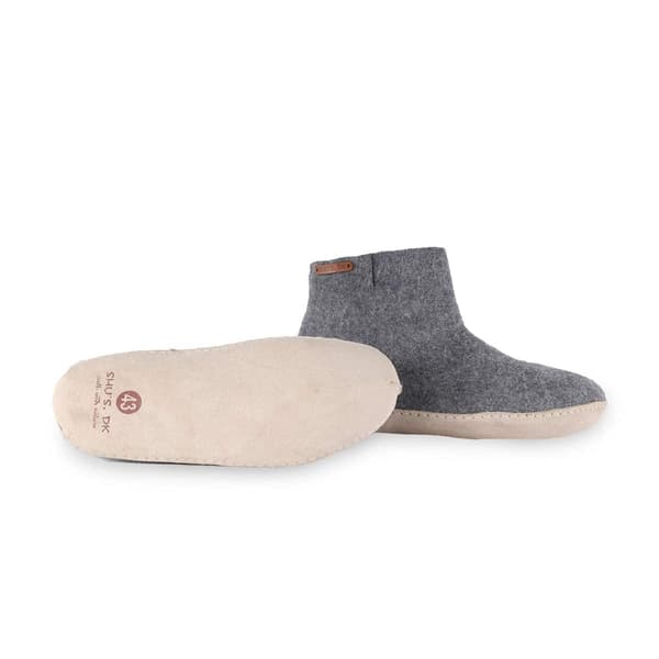 Ullstövlar (100% ren ull) med mockasula Grå Grå / 40