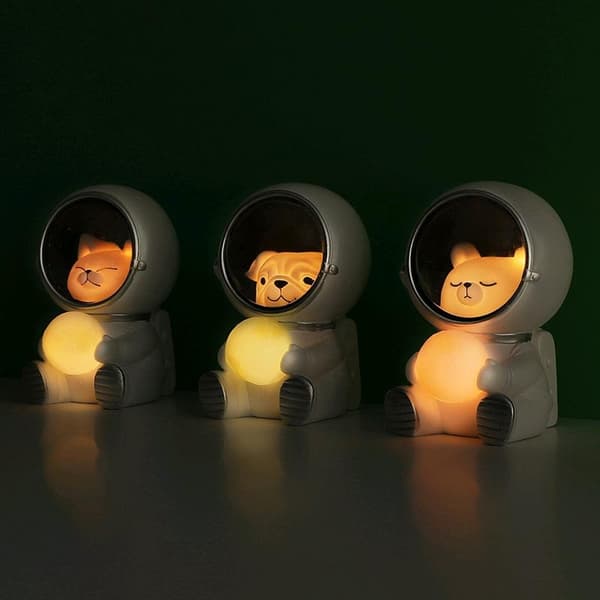Astronaut, LED-nattlys med dyr Warm white