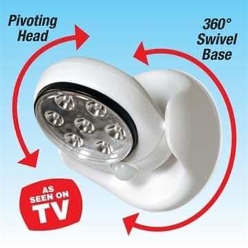 LED Sensorlampe m/bevægelsessensor og 360 graders vinkel