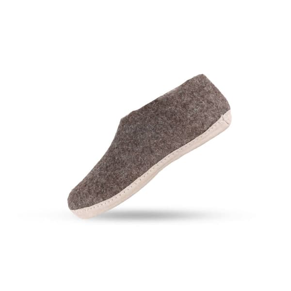 Ulltofflor (100% ren ull) med mockasula Curry Curry / EU 36