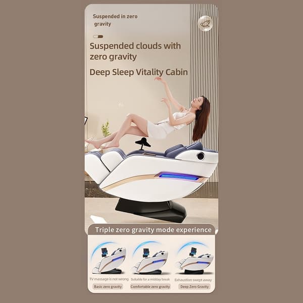 Massagestol 4D Pro+ Sort med Varmeterapi og Stemmekontrol - Model M9 Sort