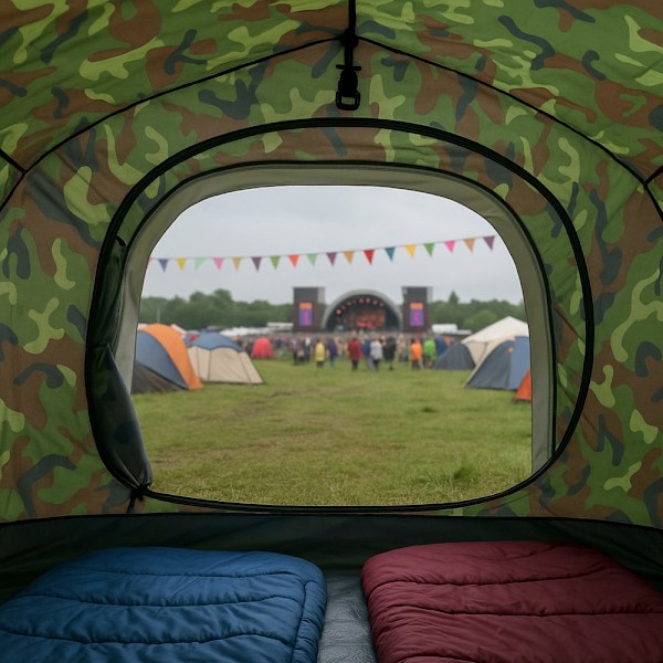 Quick-Up Camouflagetält för 3–8 personer Green 6 personer