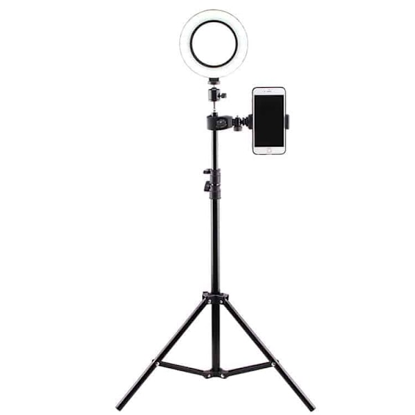 Ring light till Youtube och TikTok med Selfie-stativ / TriPod Silver 180cm
