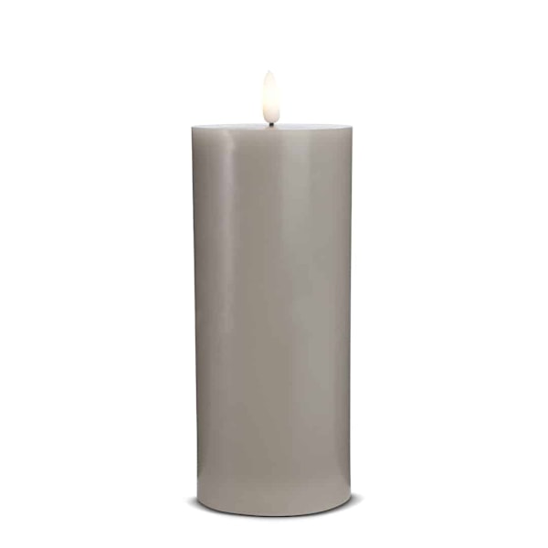 LED-ljus -1 st. – ø7,5 x 20 cm – m/3D låga – (flera färger) Svart