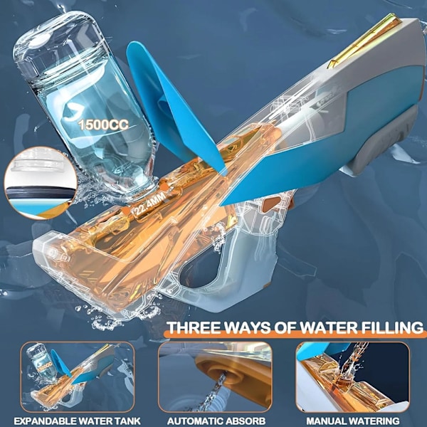 Elektrisk Vattenpistol – SHARK MK – Automatisk Action med Stil Blå