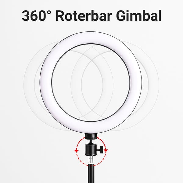 Ring Light med stativ – 3 farvetemperaturer – LJJ-26